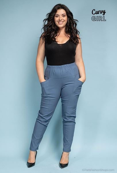 Picture of PLUS SIZE HIGHLY STRETCH PULL UP TROUSERS